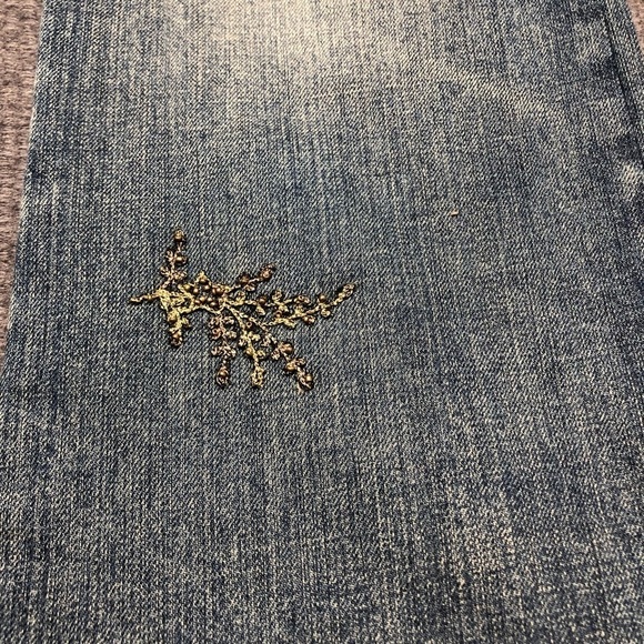 Lauren Ralph Lauren bootcut jeans patched embroidered embellished 10” rise 6 - Picture 6 of 9